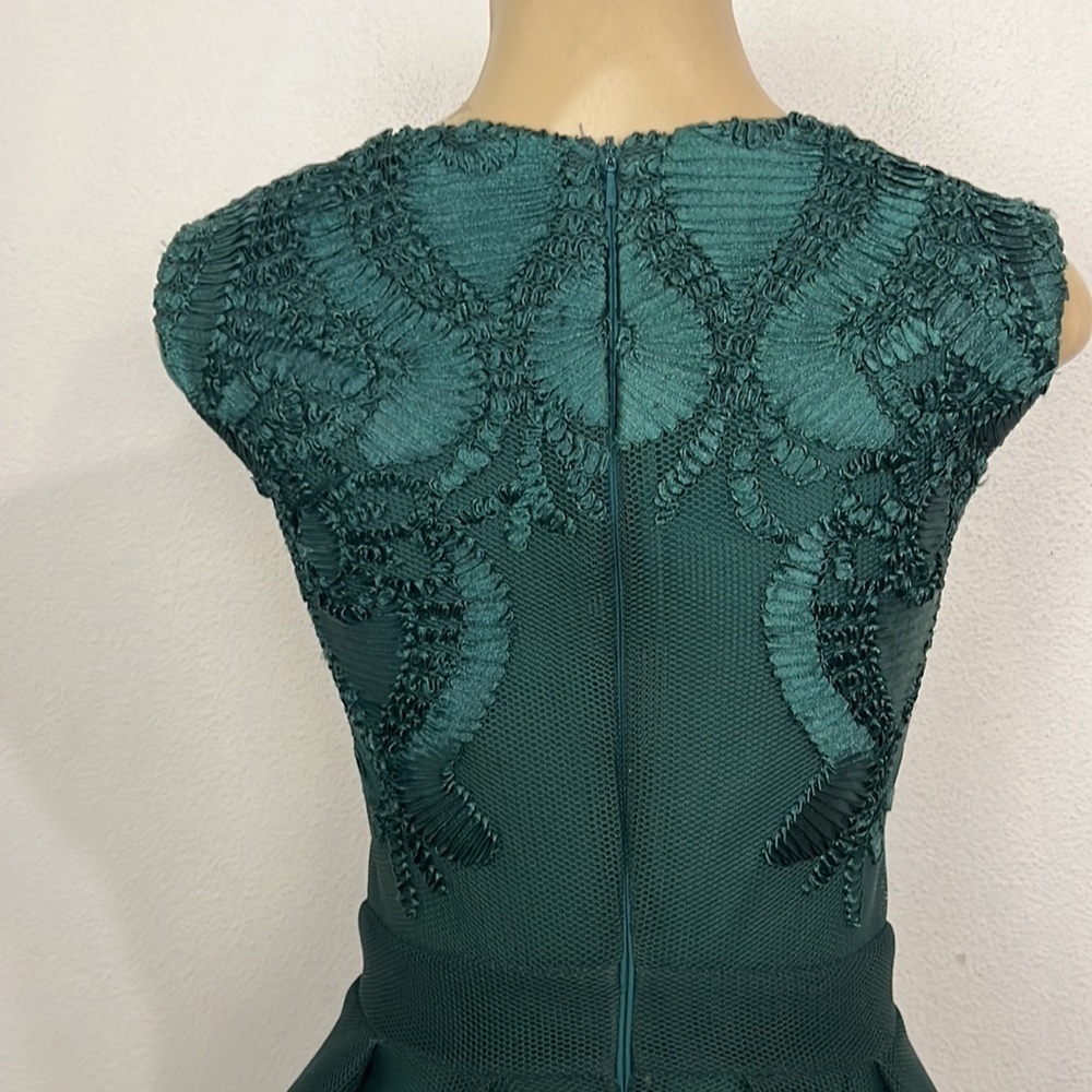 Maje Emerald Green Lace Mesh Midi Dress size 1 - Picture 7 of 9